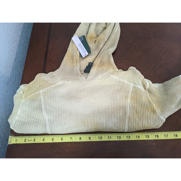 Wild Fable Cropped Hoodie Waffle Knit XS Brown TieDye Oversize Sweatshirt Casual - Picture 4 of 10